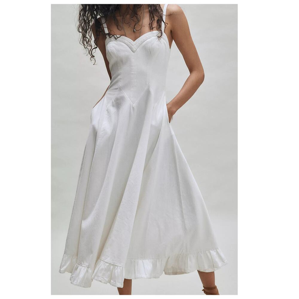 NEW Free People Another Season Midi Dress Size Medium - Picture 3 of 12